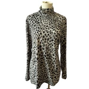 J. MCLAUGHLIN NORA TOP M TURTLENECK LIGHTWEIGHT STRETCHY LAYER UP OFFICE SPORTY